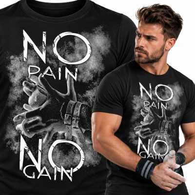 KOSZULKA NA SIŁOWNIĘ  NO PAIN NO GAIN 2